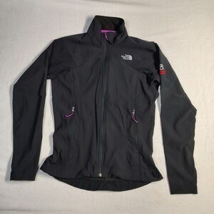 The North Face Womens Summit Series Jacket Medium Black Softshell Full Zip
